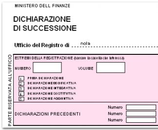 Dichiarazione di successione senza documenti catastali